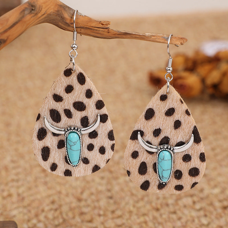 Wholesale Alloy Electroplated Retro Animal Pattern Earrings Fashion Accessory Gift