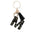 Wholesale  black resin keychain 26 English letter pendant keychain