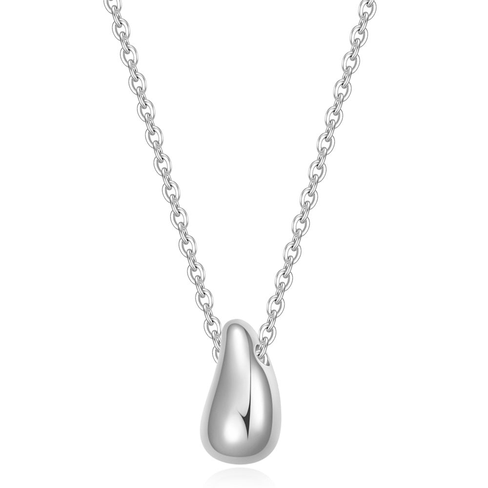 Wholesale Titanium Steel Water Drop 18K Gold Tear Necklaces ACC-NE-ZhongZhe004