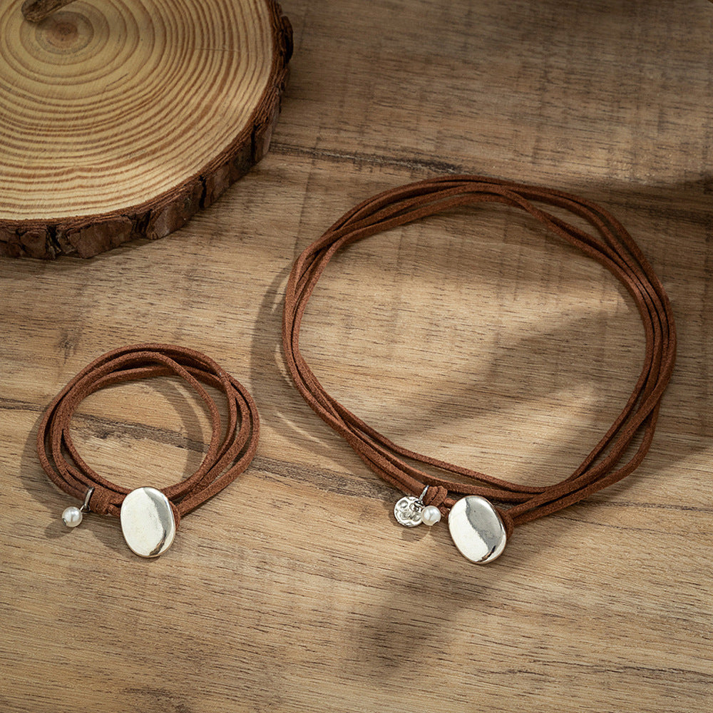 Wholesale  Double-layer Winding Necklace Clavicle Chain