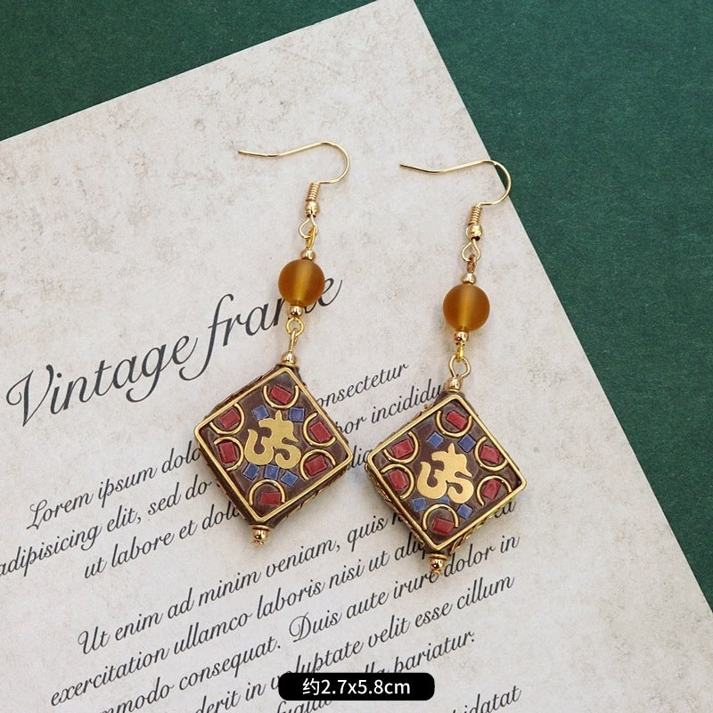 Wholesale Vintage Exotic Style Tibetan Earrings ACC-ES-Luox002