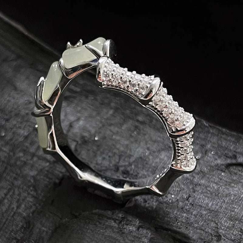 Wholesale Bamboo Ring Copper Open Adjustable Rings ACC-RS-LiuYing004