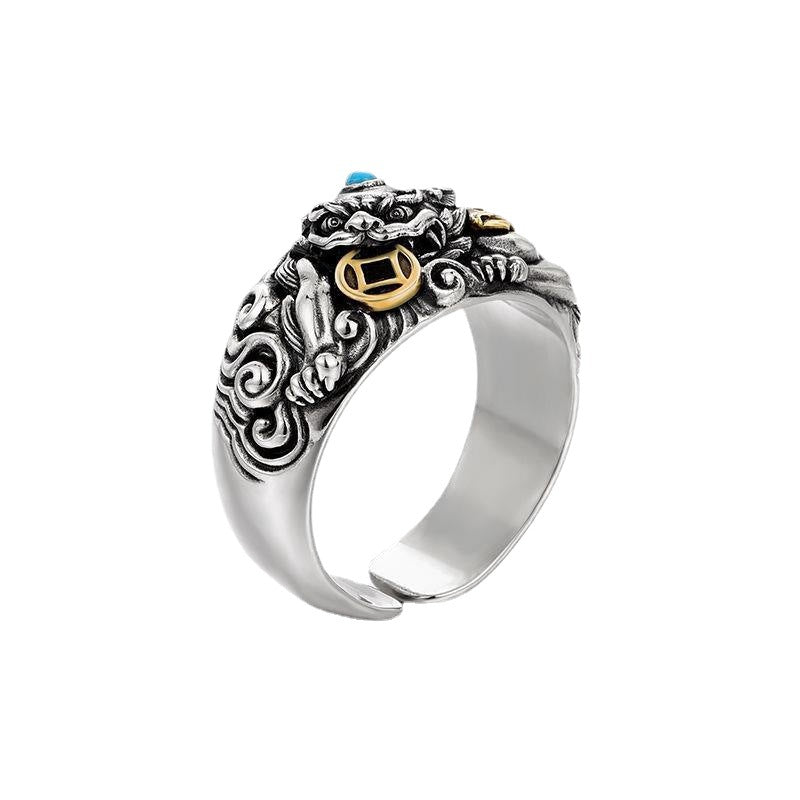 Wholesale Alloy Adjustable Pixiu Ring Ethnic Style Fashion Jewelry Gift