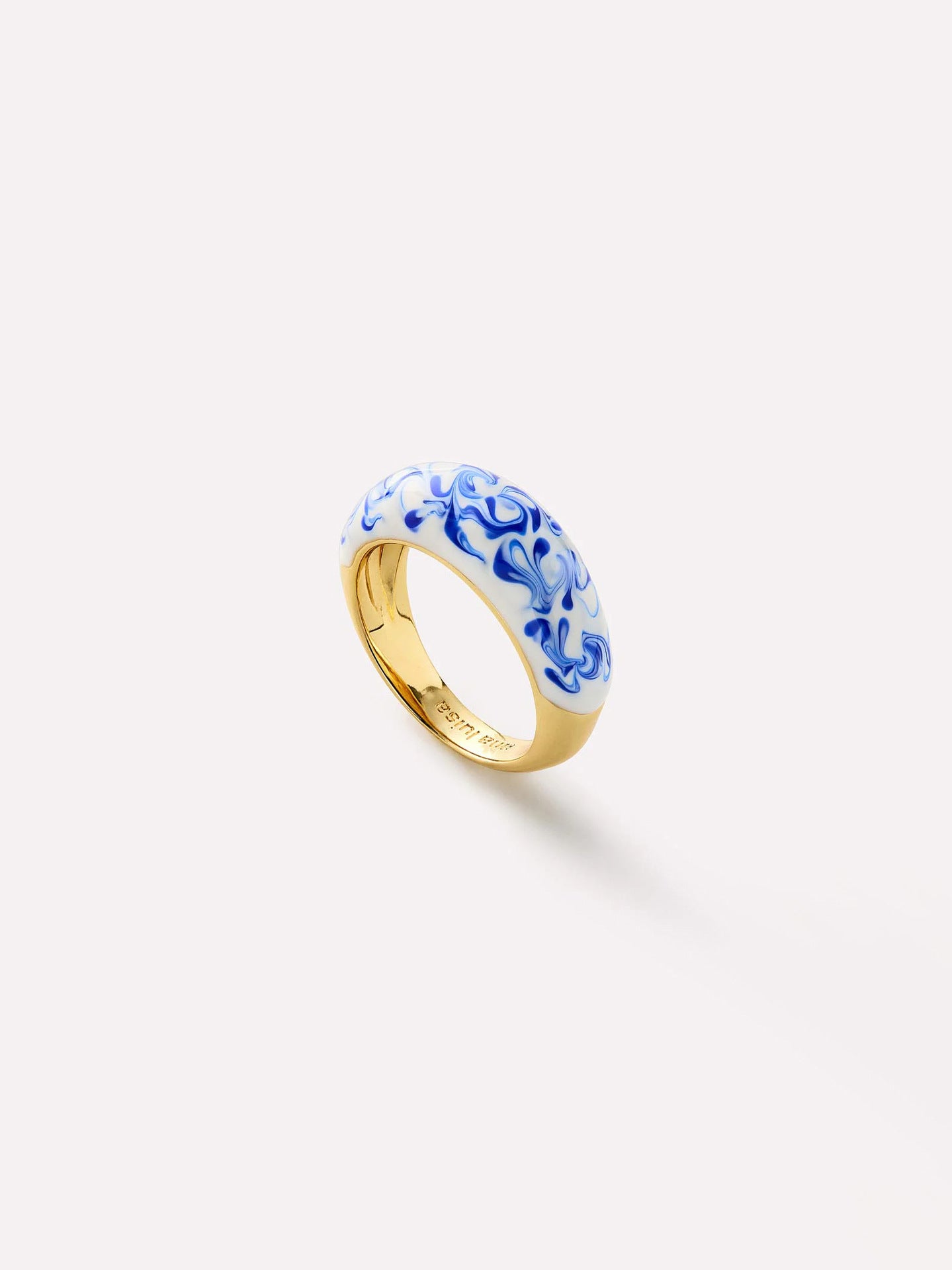 Wholesale  Necklace Ring Blue and White Porcelain Jewelry Water Ripple Ceramic Decorative Ring