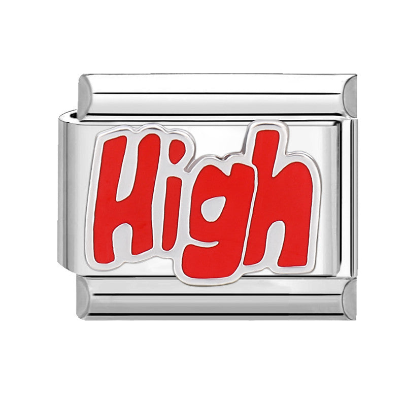 Wholesale Italian Charm Bracelet 9mm DIY Splicing Red Series Titanium Steel Composable Bracelet