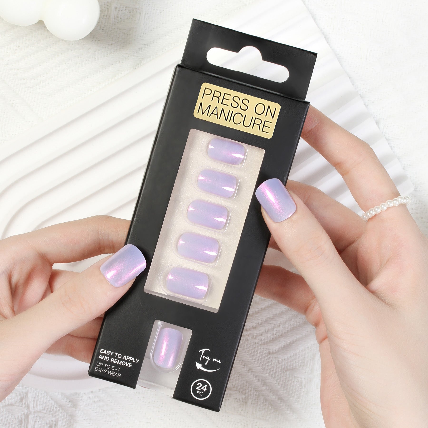 Wholesale Press on Nails Kits 24 Aurora Back Gel Nail Enhancement Tablets ACC-NS-XKQ009