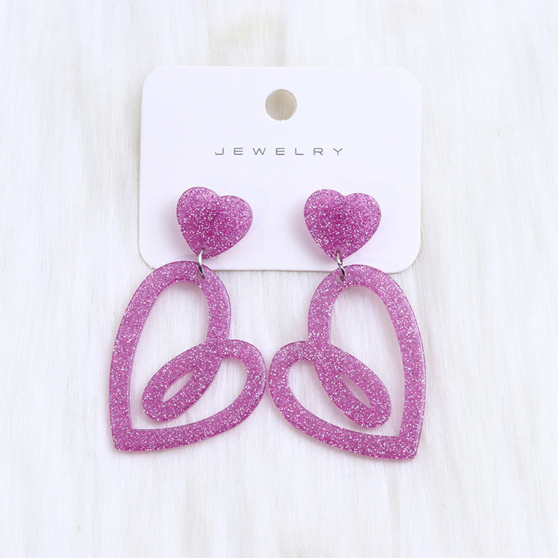 Wholesale Valentine's Day Love Hollow Earrings