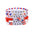 Wholesale Bohemian Style Colorful Soft Pottery Elastic Letter Independence Day Flag Multi-layer Bracelet