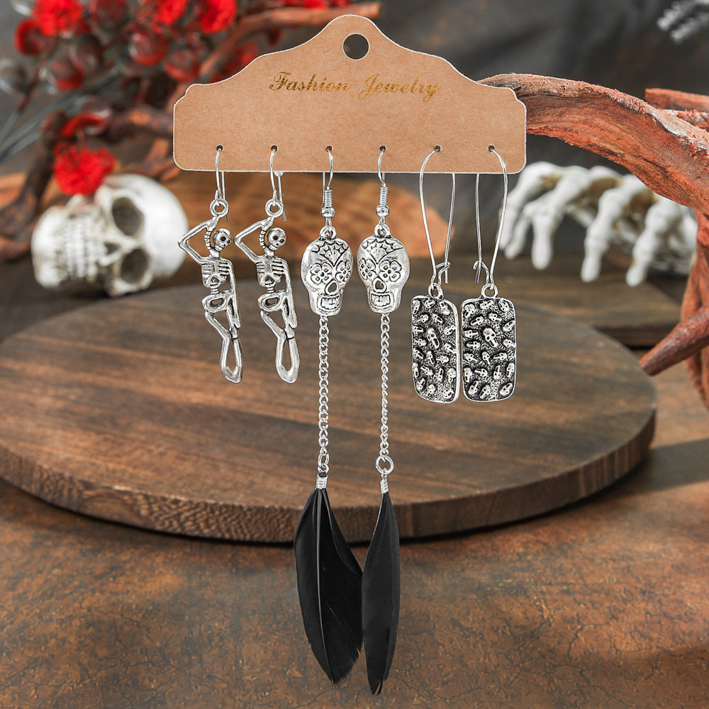 Wholesale Halloween  Suit Combination Couple Earrings Jewelry