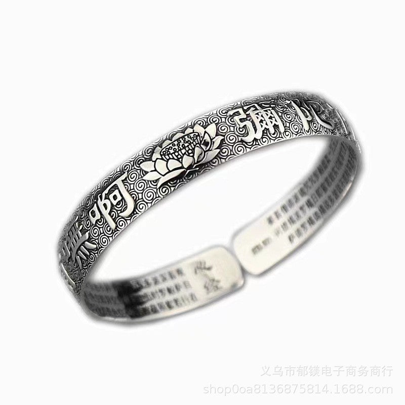Wholesale Vintage Thai Silver Lotus Bracelet