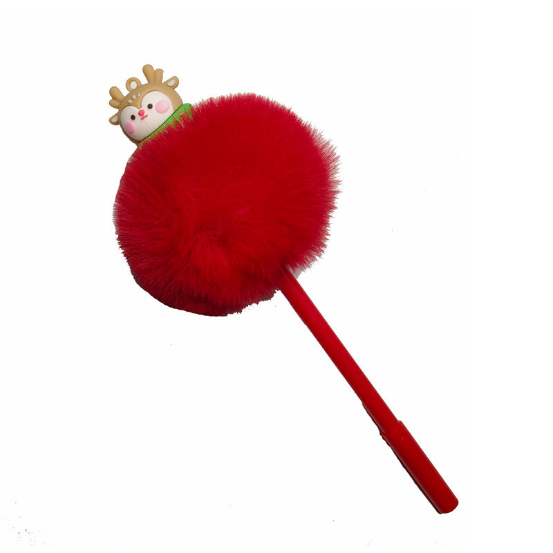 Wholesale Christmas style plush ballpoint pen