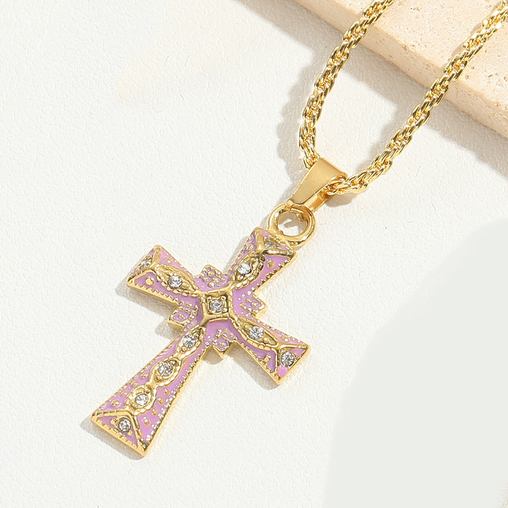Wholesale cross pendant clavicle necklace