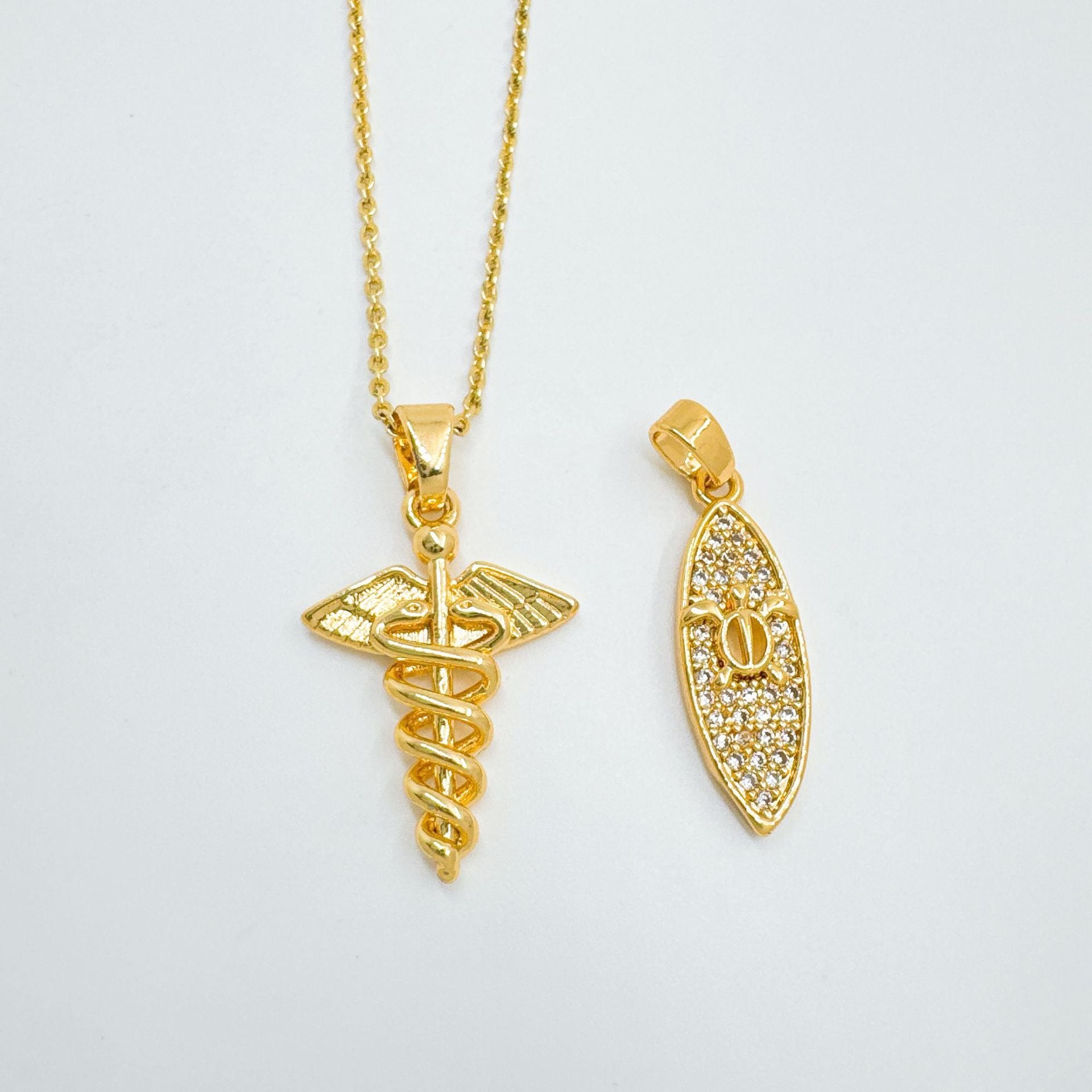 Wholesale Gold Plated Copper Necklace Pendant Simple Versatile European American Style Jewelry for Women