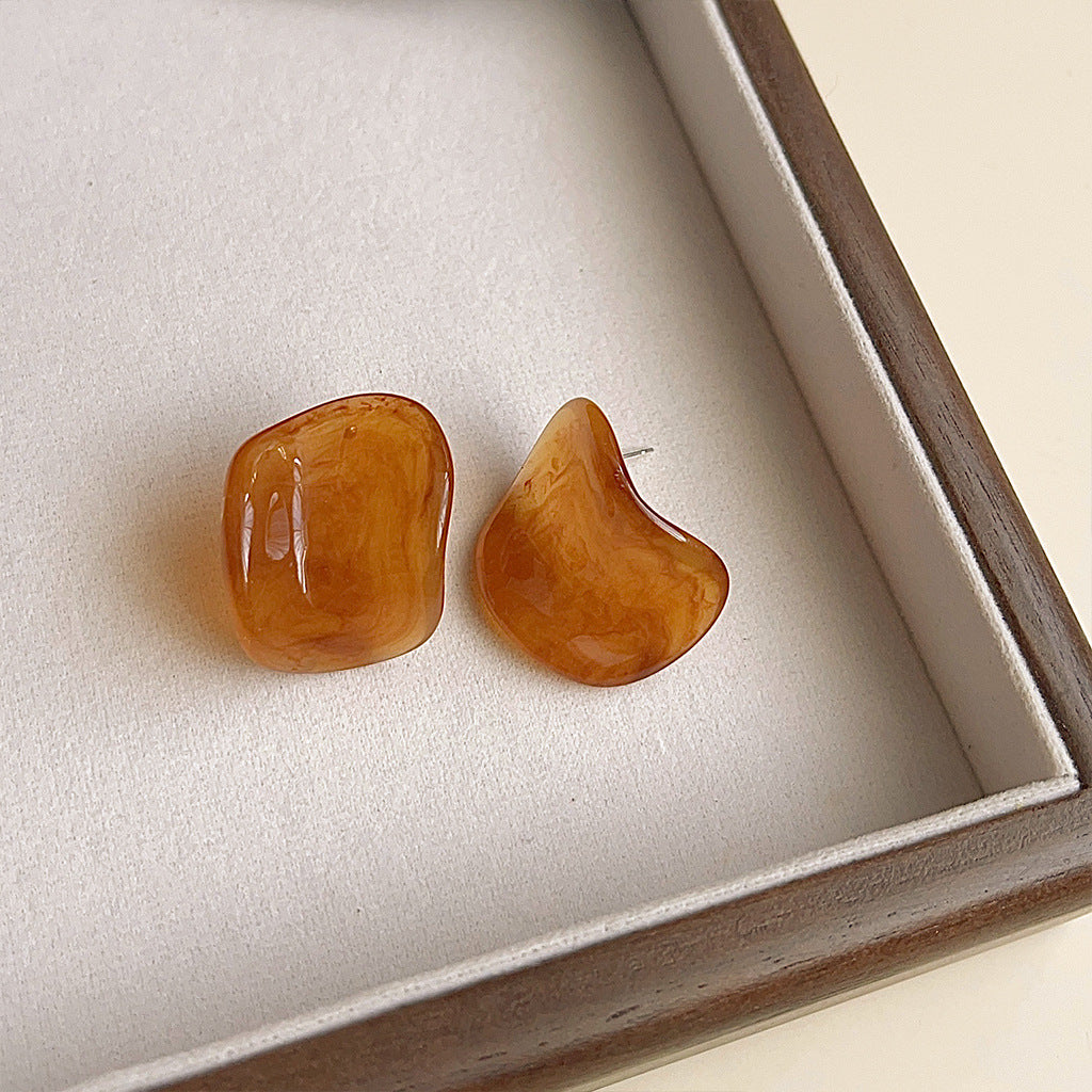 Wholesale Retro Vintage Maillard Cute Acrylic Earrings