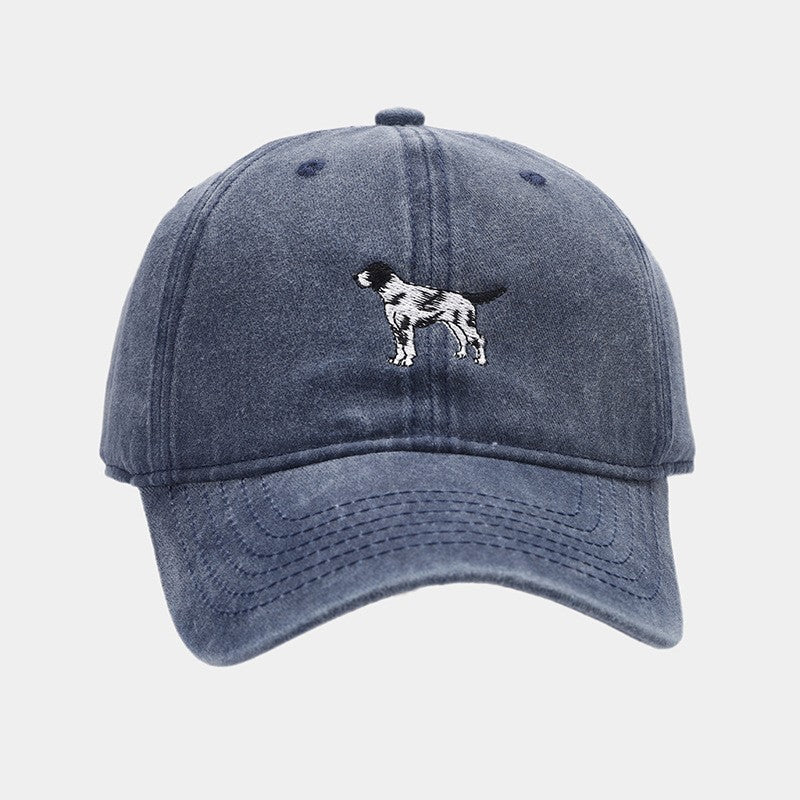 Wholesale Cartoon Animal Dalmatian Embroidery Puppy Vintage Washed Sports Baseball Cap ACC-HT-RongZhao012