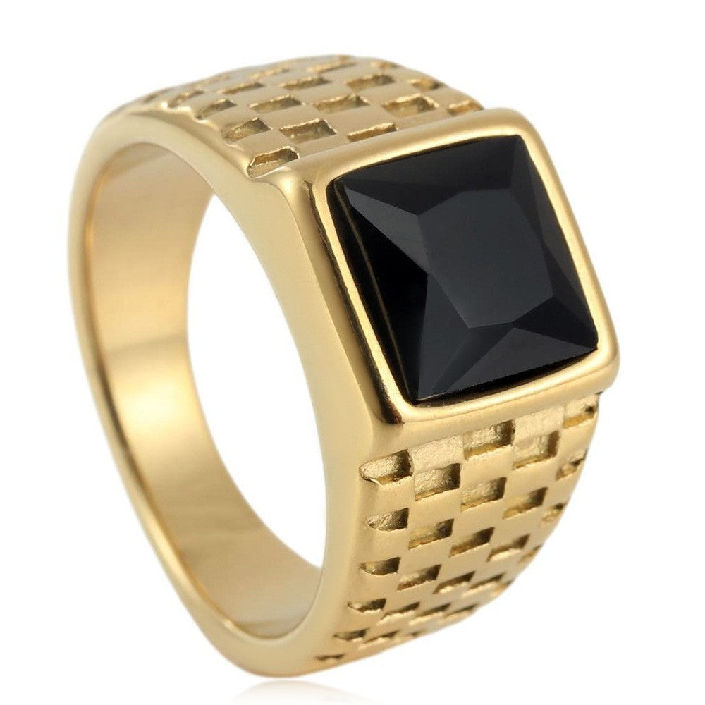 Wholesale Titanium Steel Multicolor Stone Rings