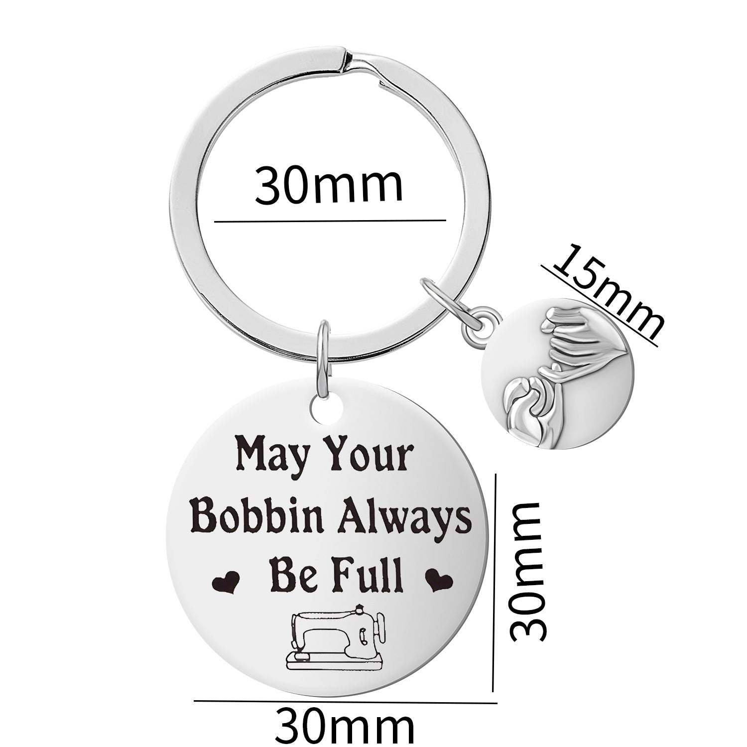 Wholesale creative engraving stainless steel keychain