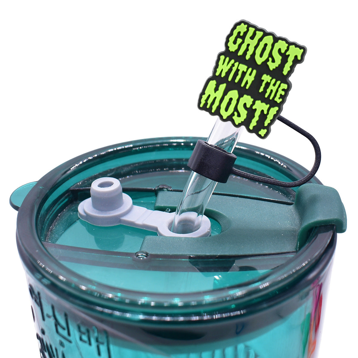 Wholesale Random 100pcs Dark Style 10mm PVC Soft Straw Tube Cap ACC-SCR-RYY100