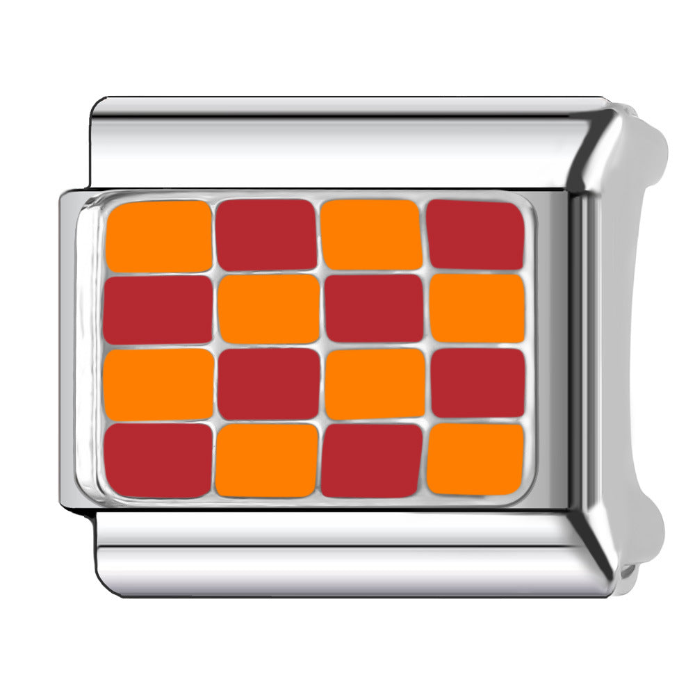 Wholesale Italian Charm Bracelet 9mm DIY Splicing Versatile Grid Series Stainless Steel Composable Bracelet