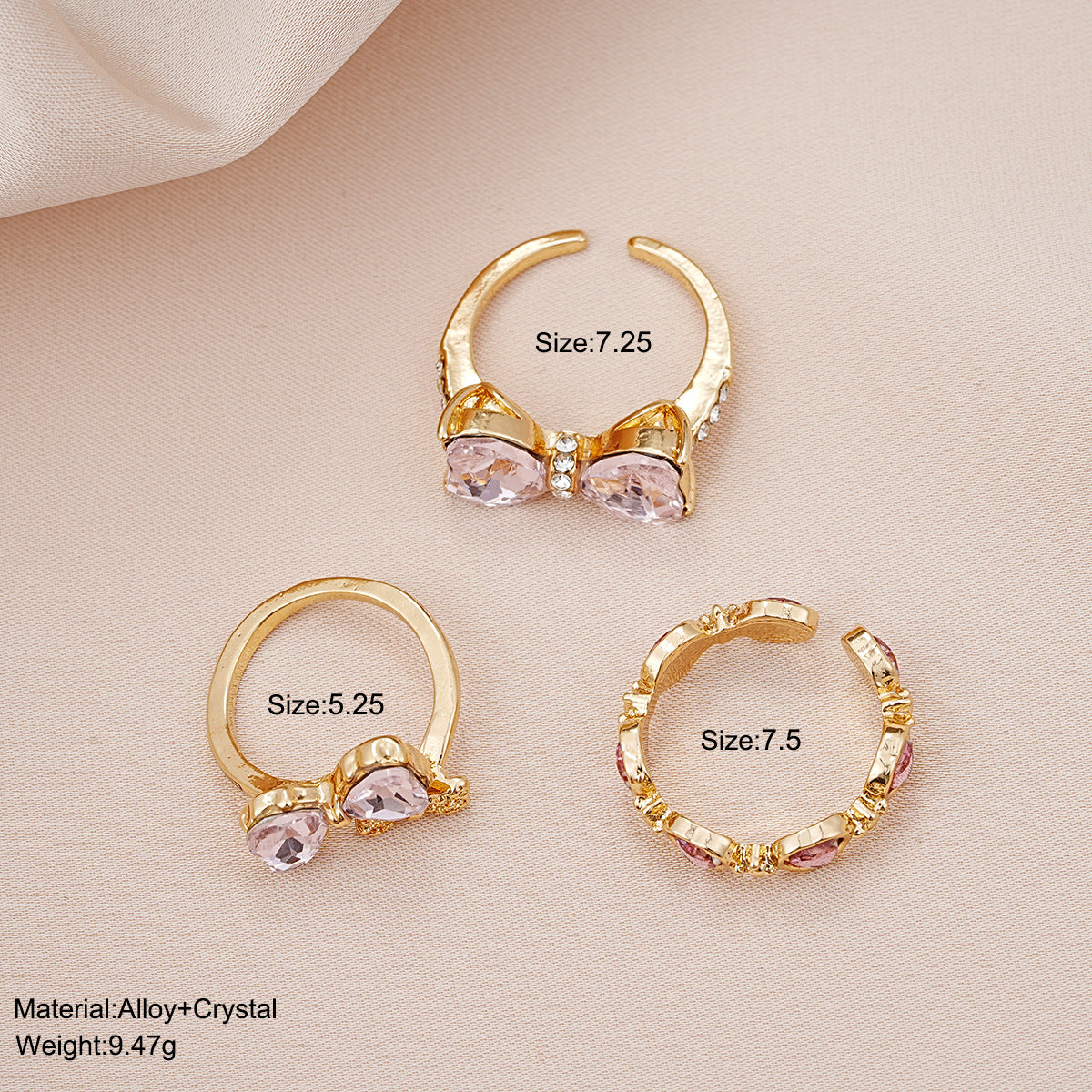 Wholesale Adjustable bow ring three-piece set