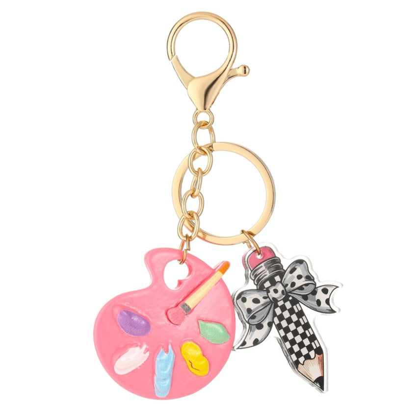 Wholesale Cute Paint Board Keychain Pendant