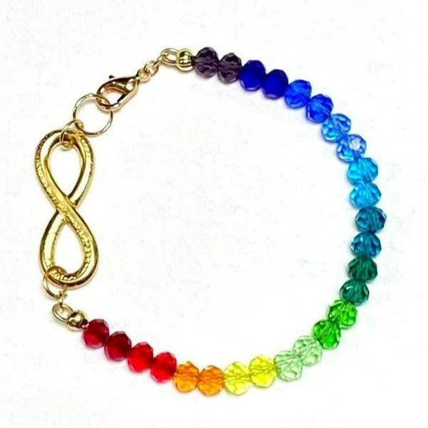 Wholesale Natural Stone Colorful Beaded Bracelet Rainbow Beads Bracelet