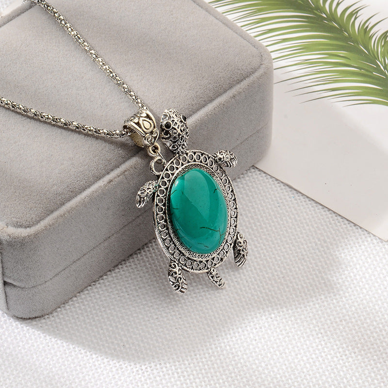 Wholesale Vintage Turquoise Turtle Necklace Bracelet Earring Set ACC-NE-HanQian001