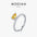 Wholesale s925 silver shiny ring stacking yellow diamond rings