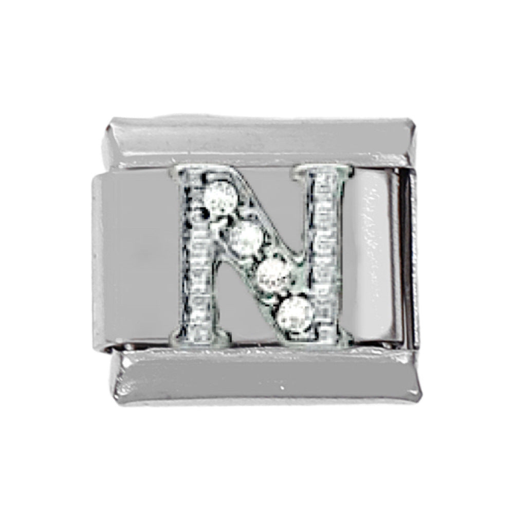 Wholesale 5pcs Italian Charm Bracelet Charm Module Stainless Steel Letter Bracelet 9mm DIY Pattern Free Stitching Detachable Composable Bracelet ACC-BT-DaLiang022