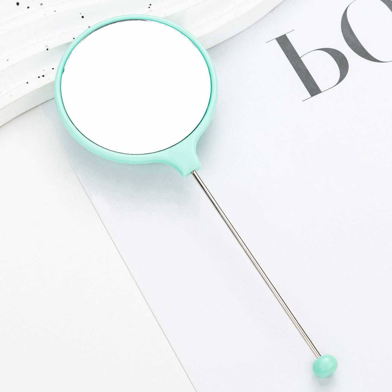 Wholesale DIY Beadable Handheld Mirrors Mini Round for DIY Beaded Crafts