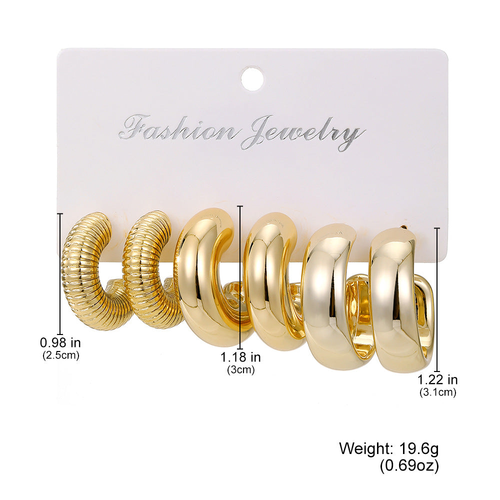 Wholesale Double twist earring set