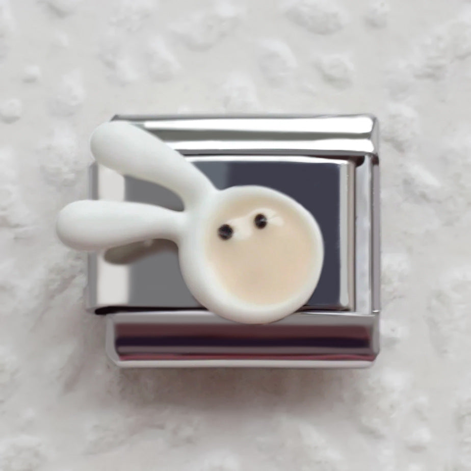 Wholesale 5pcs Italian Charm Bracelet 9mm DIY Splicing Cartoon Cute Stainless Steel Composable Bracelet