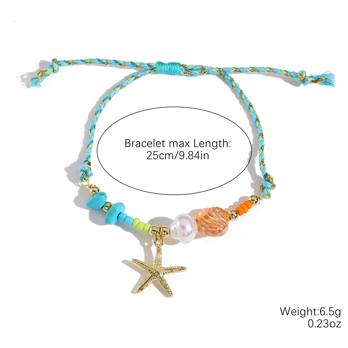 Wholesale Bohemian Ocean Style Woven Ceramic Bracelet With Shell Starfish Pendant Women S Jewelry Accessory For Travel Souvenir And Boutique Resale