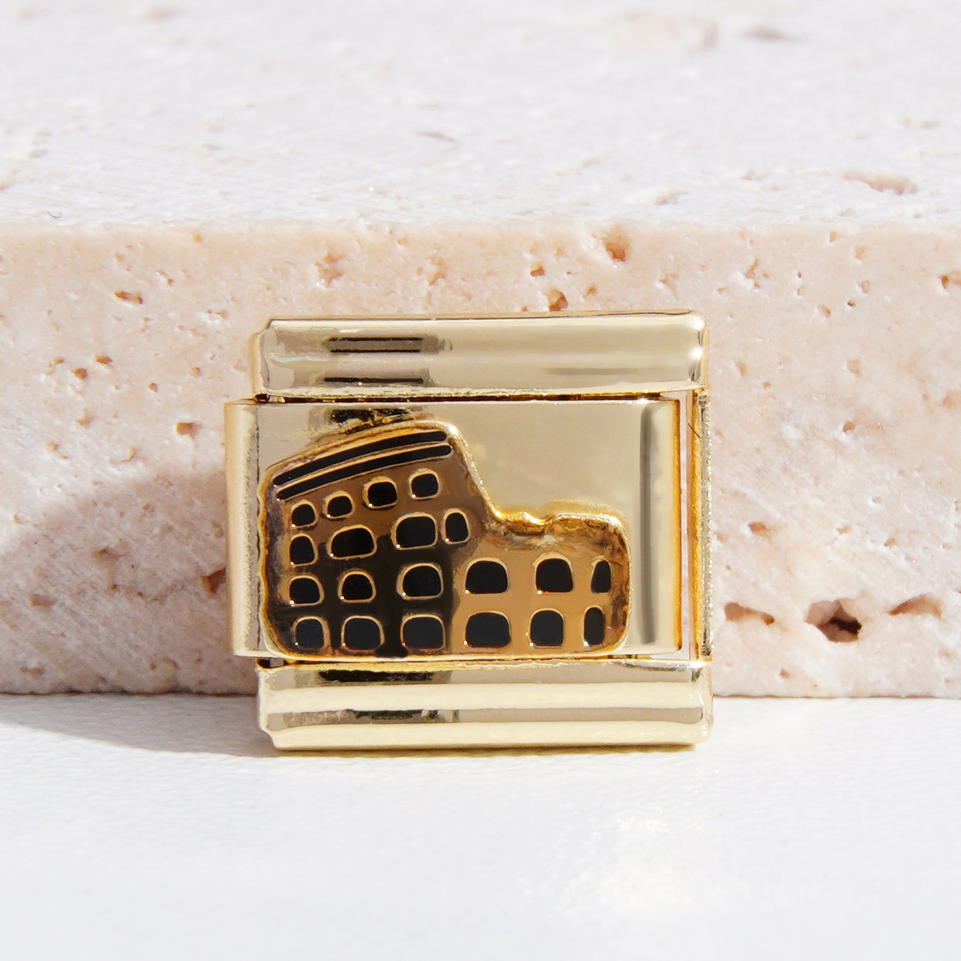 Wholesale Italian Charm Bracelet 9mm DIY Splicing Christmas Gold Titanium Steel Composable Bracelet