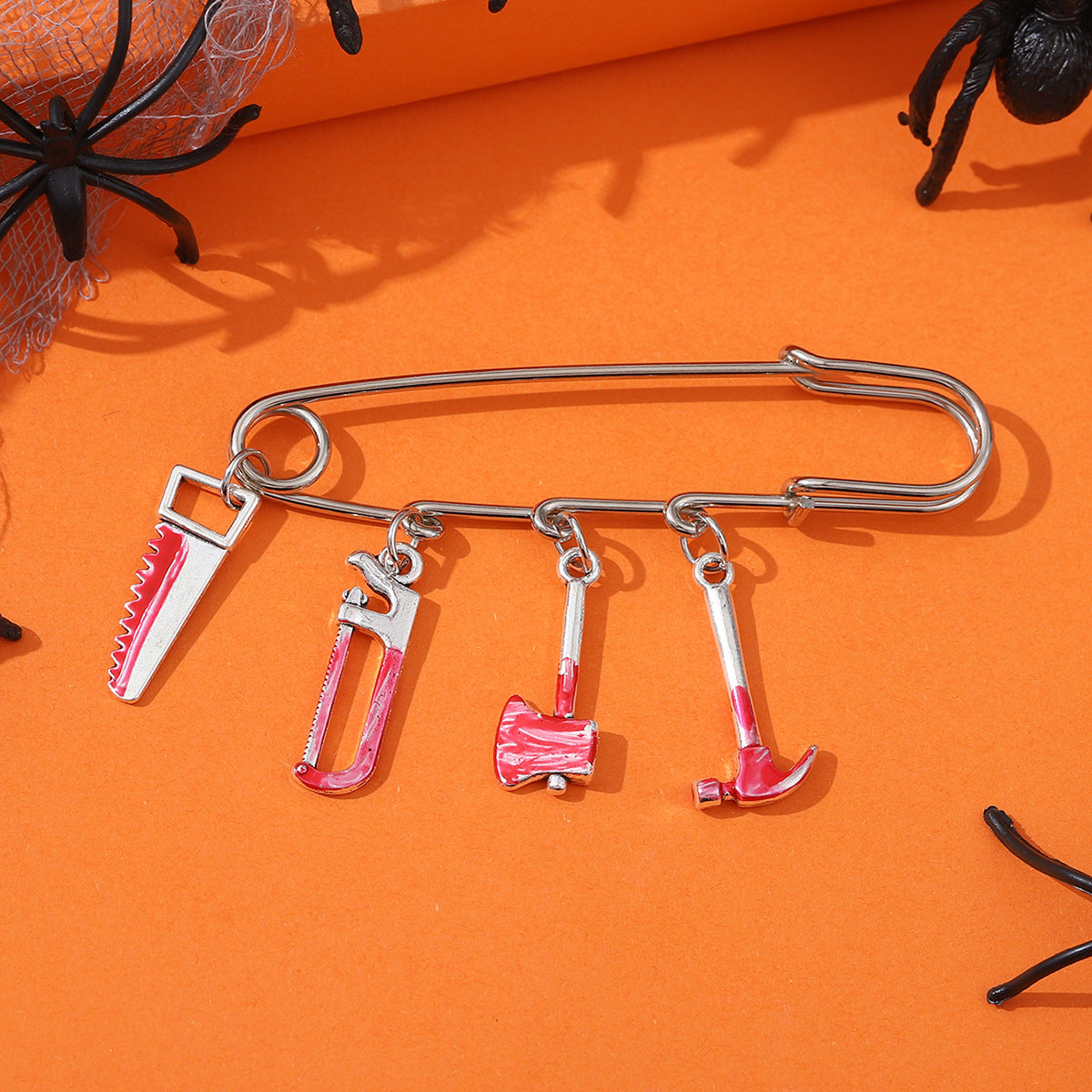 Wholesale  ghost face pumpkin ghost web gothic brooch