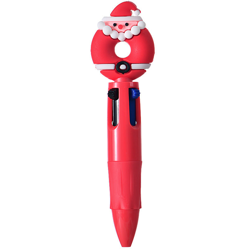 Wholesale Cute cartoon Christmas four-color ballpoint pen
