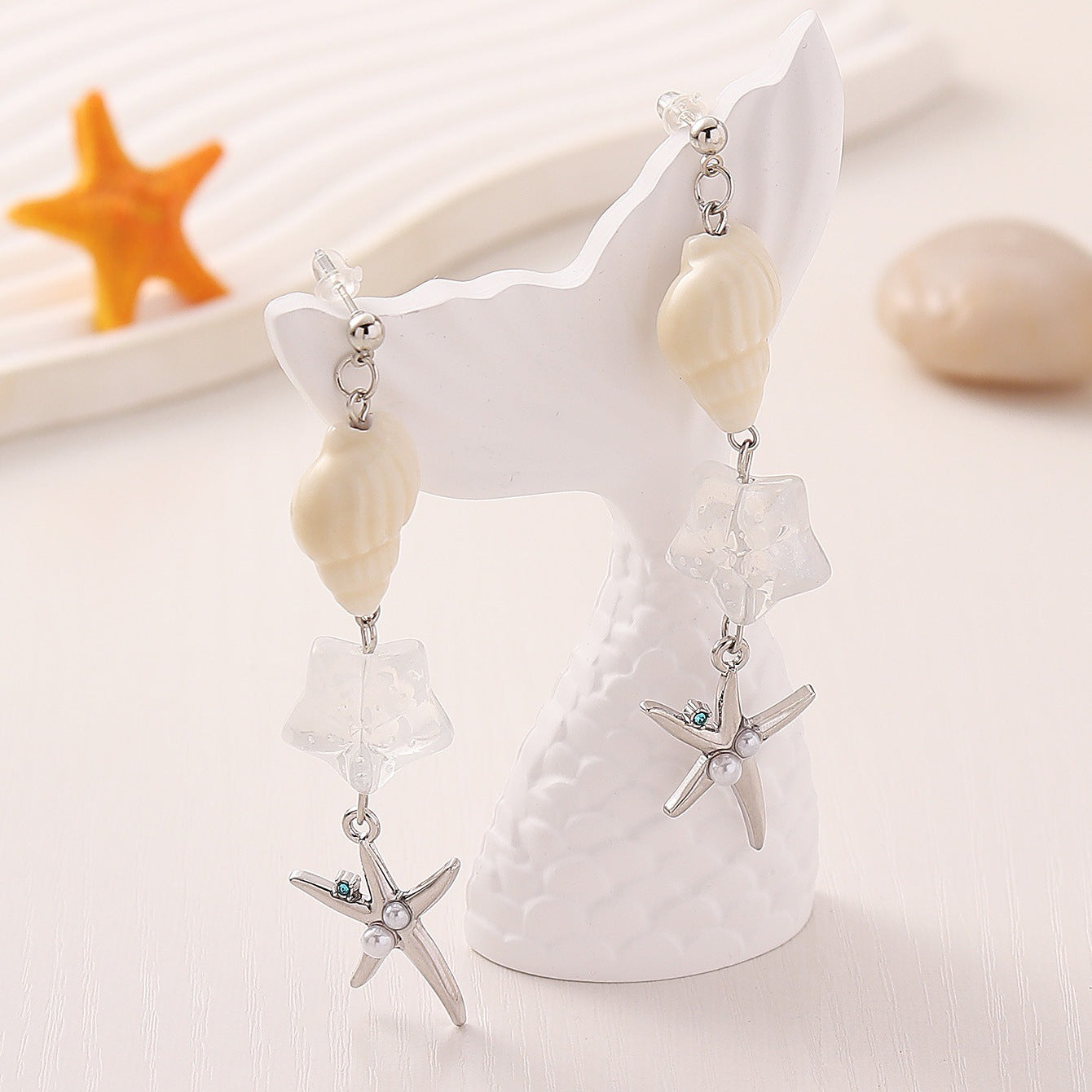 Wholesale Conch and starfish light luxury earrings