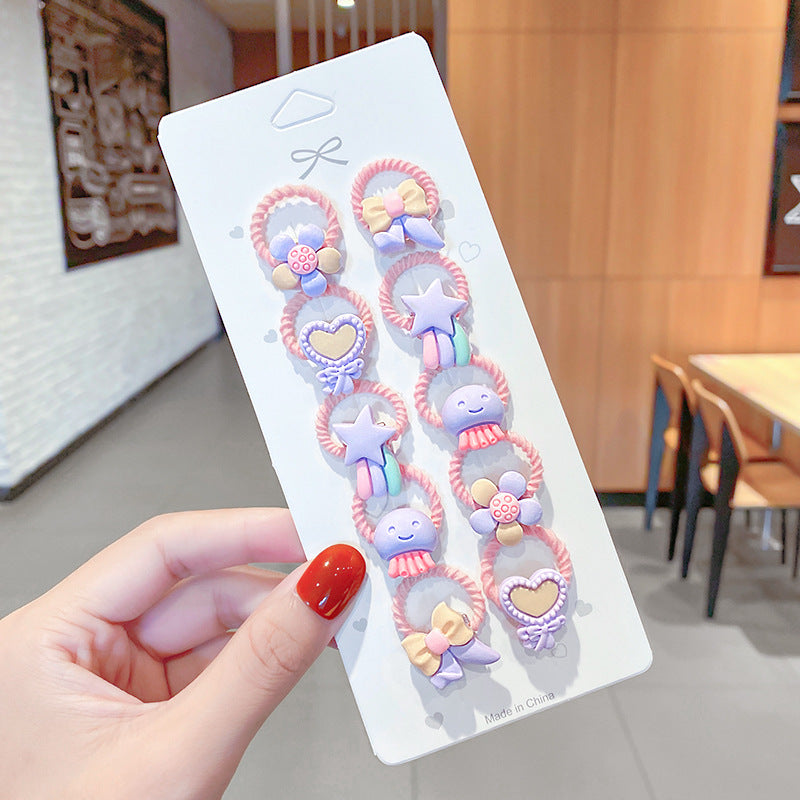 Wholesale 12pcs Children's Cartoon Hair Tie Set Kids Hair Scrunchies ACC-HS-Xinan002