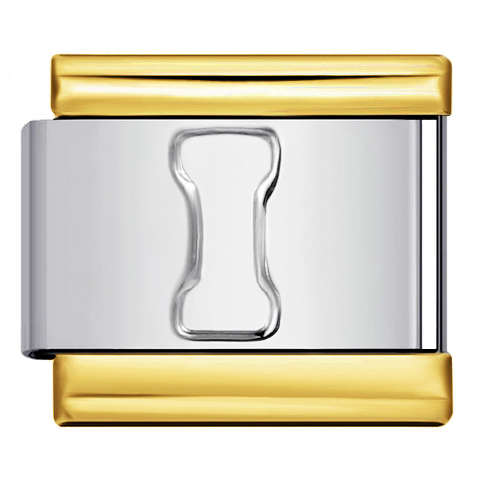 Wholesale Italian Charm Bracelet 9mm DIY letter Creative Stainless Steel Composable Bracelet