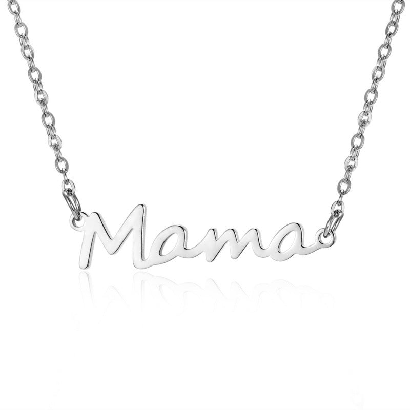 Wholesale Mama mother letter necklace  creative Mother's Day all-match necklace
