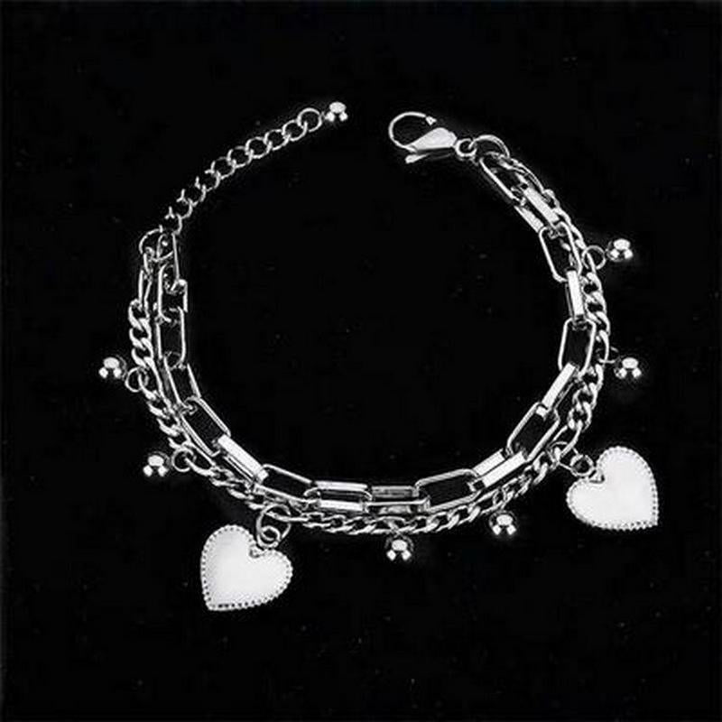 Wholesale Dark Double Layer Distressed Bracelet Layered Bracelet Set ACC-BT-Tongs002