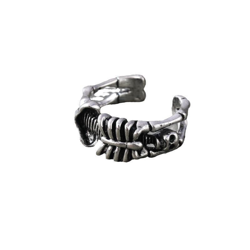 Wholesale Halloween Rock Punk Skull Open Ring Vintage Rings ACC-RS-liyang001