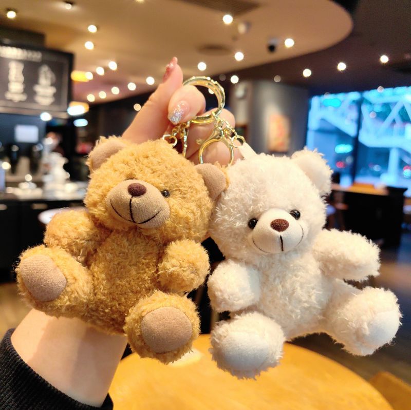 Wholesale Cute bear cartoon keychain plush doll car key chain