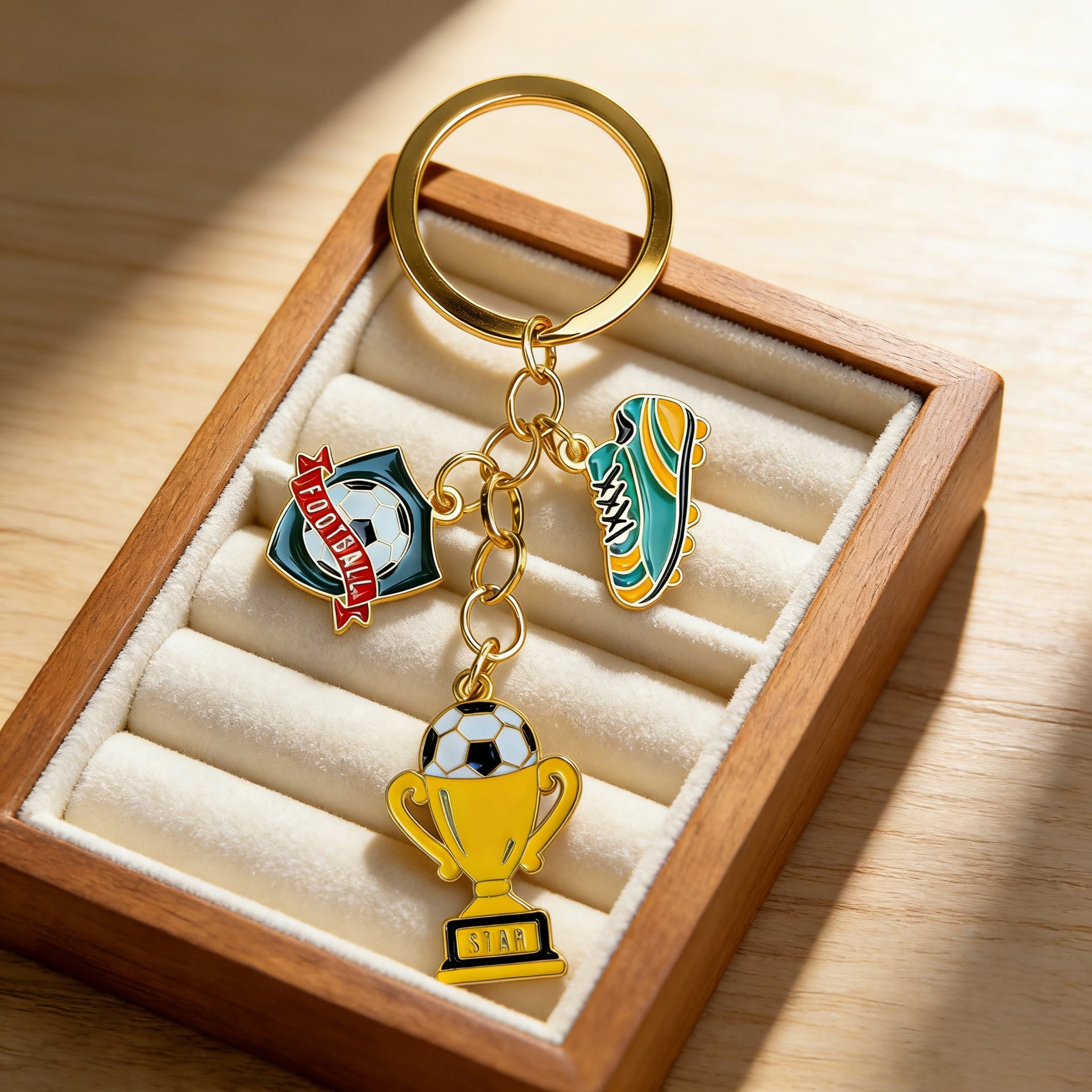 Wholesale 2 US Canada Mexico World Cup Alloy Pendant Keychain
