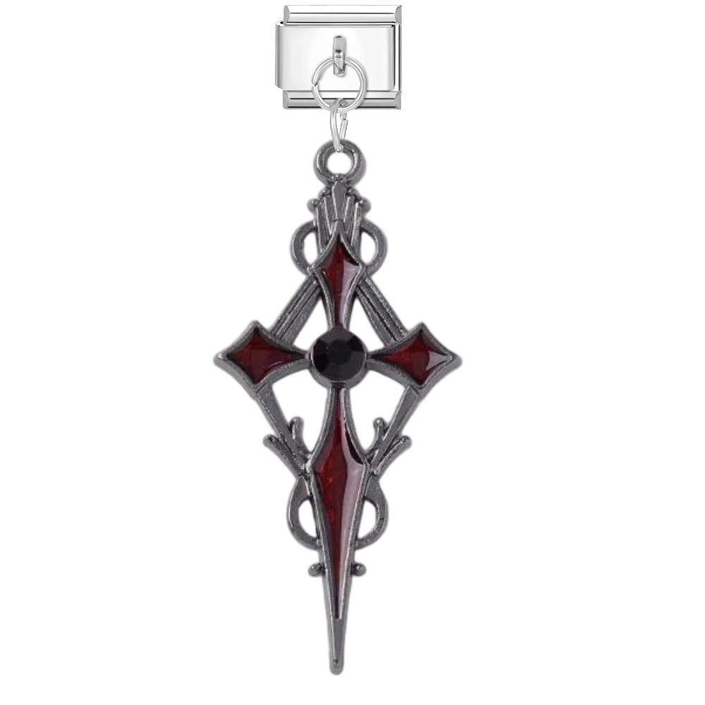 Wholesale Punk Cross DIY Bracelet Charms Titanium Steel Fashion Accessory for Gift and Boutique Resale
