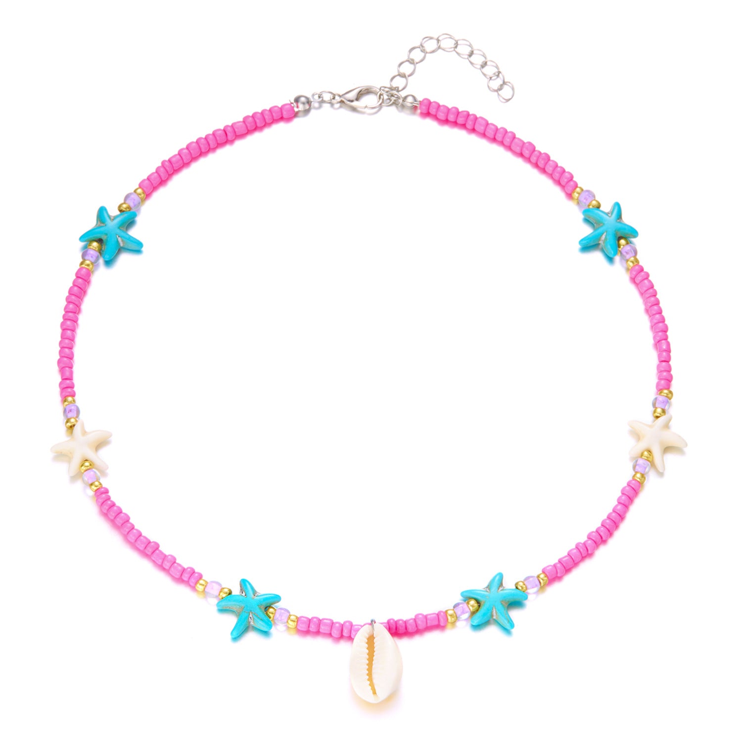 Wholesale Bohemian Holiday Style Necklace  Rice Beads Necklace Card Necklace