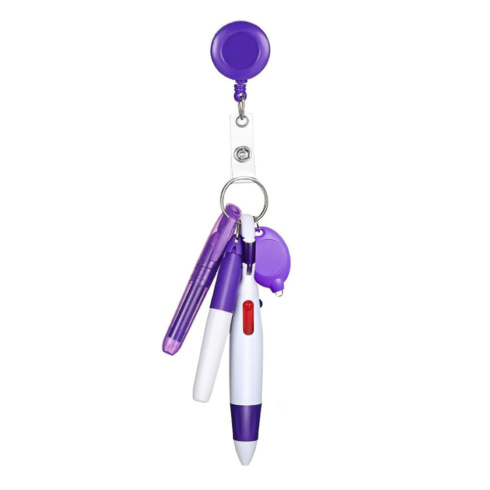 Wholesale Nurse Pen Set with Light Telescopic Badge Scroll Keychain Badge Reels ACC-KC-ChiHai003