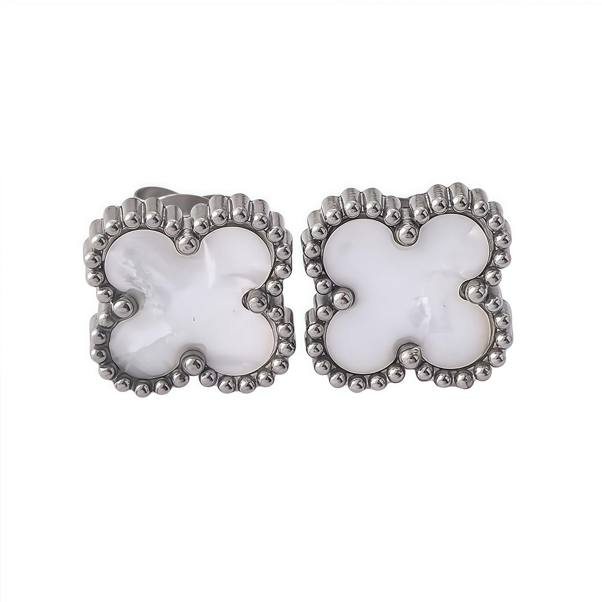 Wholesale Four-Leaf Clover Stainless Steel Necklace Trendy Jewelry Accessory for Boutique Resale ACCVIP
