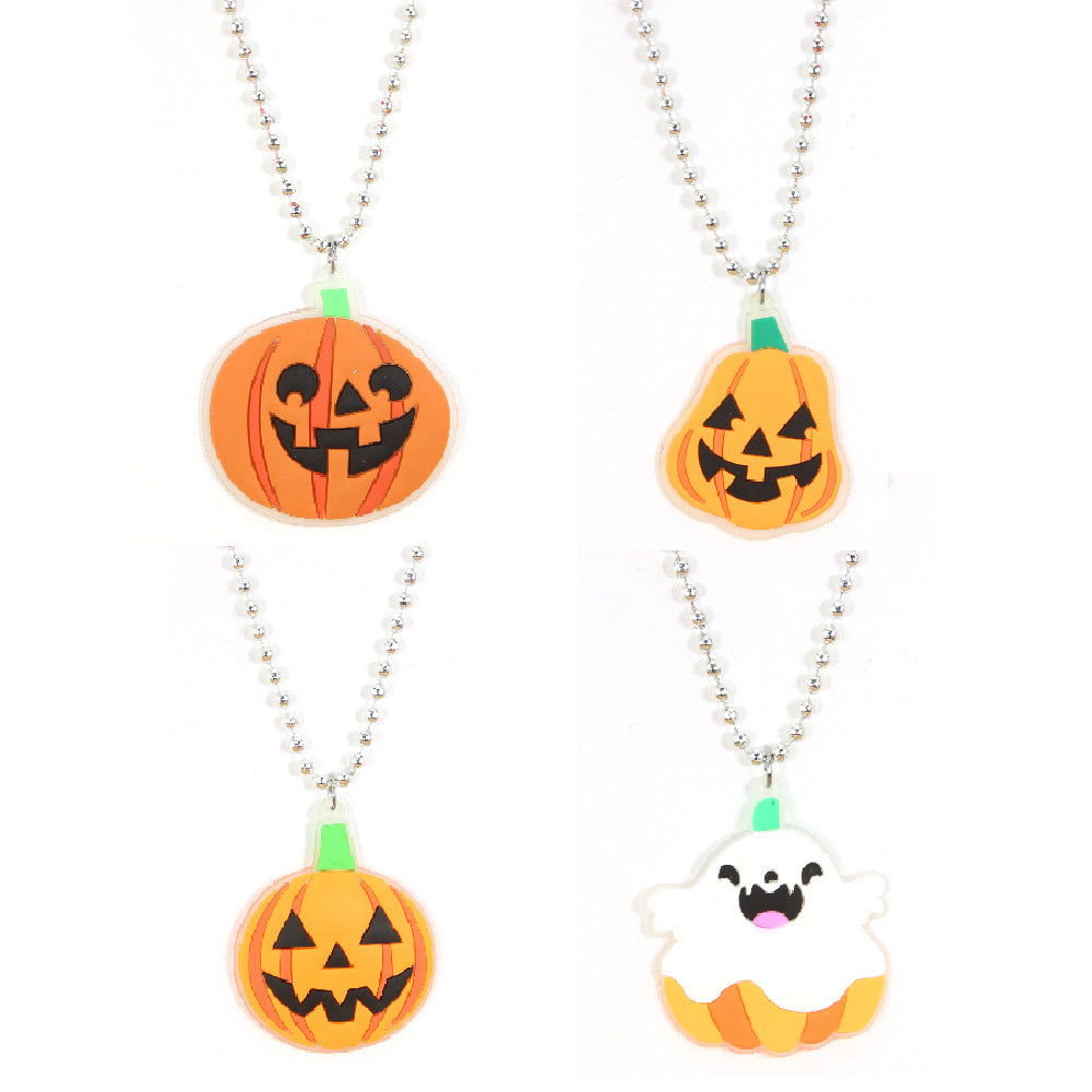 Wholesale Pumpkin Halloween PVC Necklaces ACC-NE-Shengh003