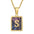 Wholesale  stainless steel three-dimensional shell letter necklace